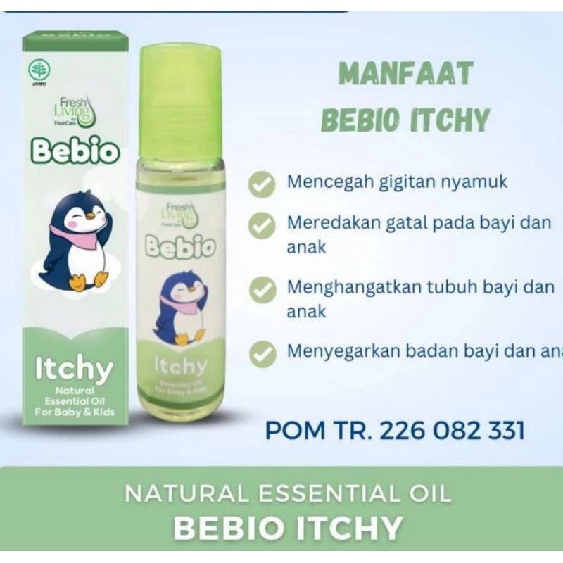 Baby Oil Freshliving BEBIO Essential Oil 9ml (Cough and Flu, Tummy, Itchy) For Baby &amp; Kids - Minyak Aromatherapy Untuk Bayi dan Anak Baby Essential Oil