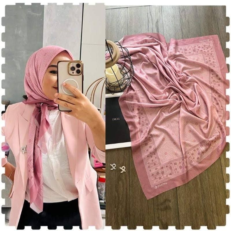 SALE HIJAB ORI JOURNEY SHASA PINK &amp; ZURA GREY