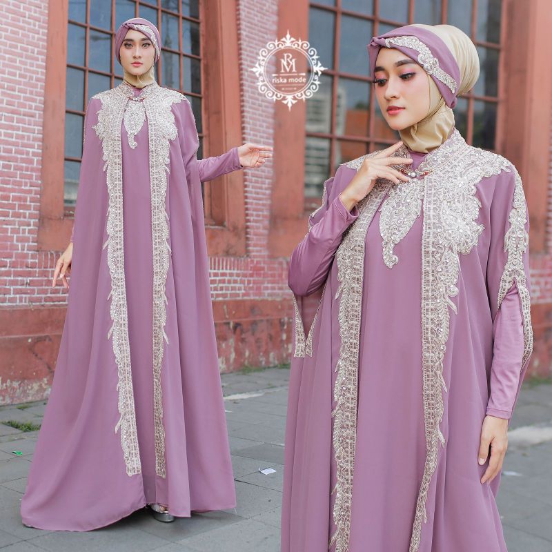 FASHION MUSLIM // KAFTAN NADIA // FREE INNER DAN TURBAN // SERAGAMAN KELUARGA // BAJU PESTA LAMARAN // KEBAYA WISUDA // BAJU LEBARAN // By RISKA MODE