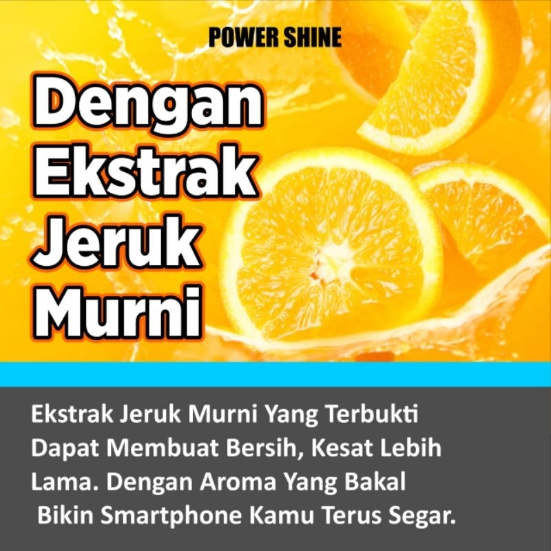 POWER SHINE PEMBERSIH HP 10X LEBIH EFEKTIF / SANITIZER 30 ML SPRAY