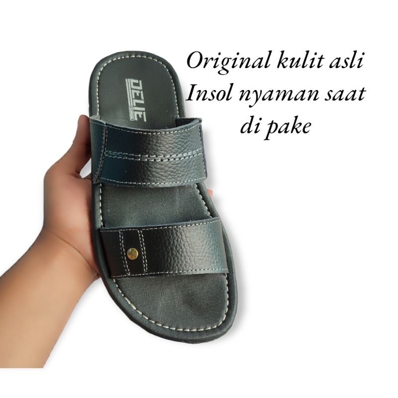 Sandal Slop Pria kulit murah berkualitas