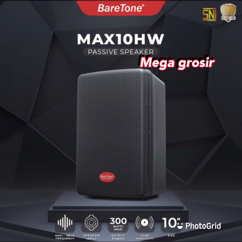 profesional audio baretone max10hw / speker aktiv baretone max 10hw original
