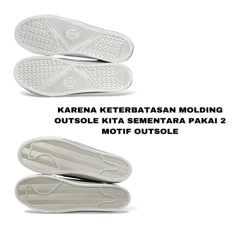 Sepatu XternalStepSure - Sepatu Sneakers Miterns Storm Low Black White