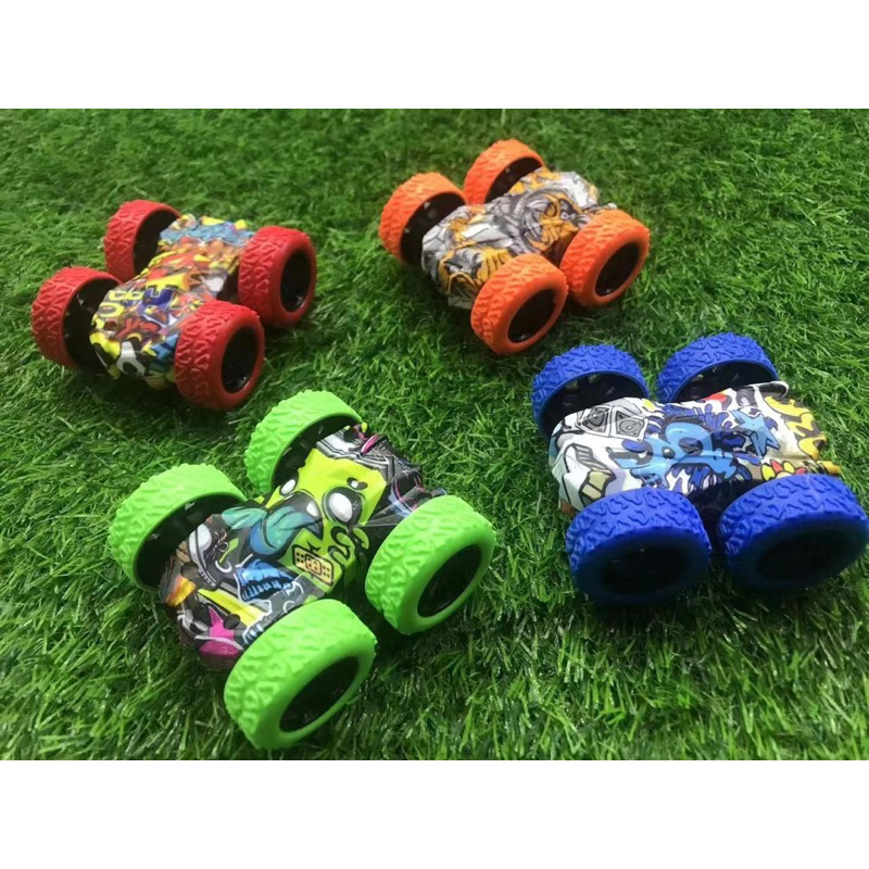 BS 100 PCS LEBIH[Claire Toys]Mobil Inersia Mungil dua sisi grafiti off-road kendaraan simulasi Harga Pabrik