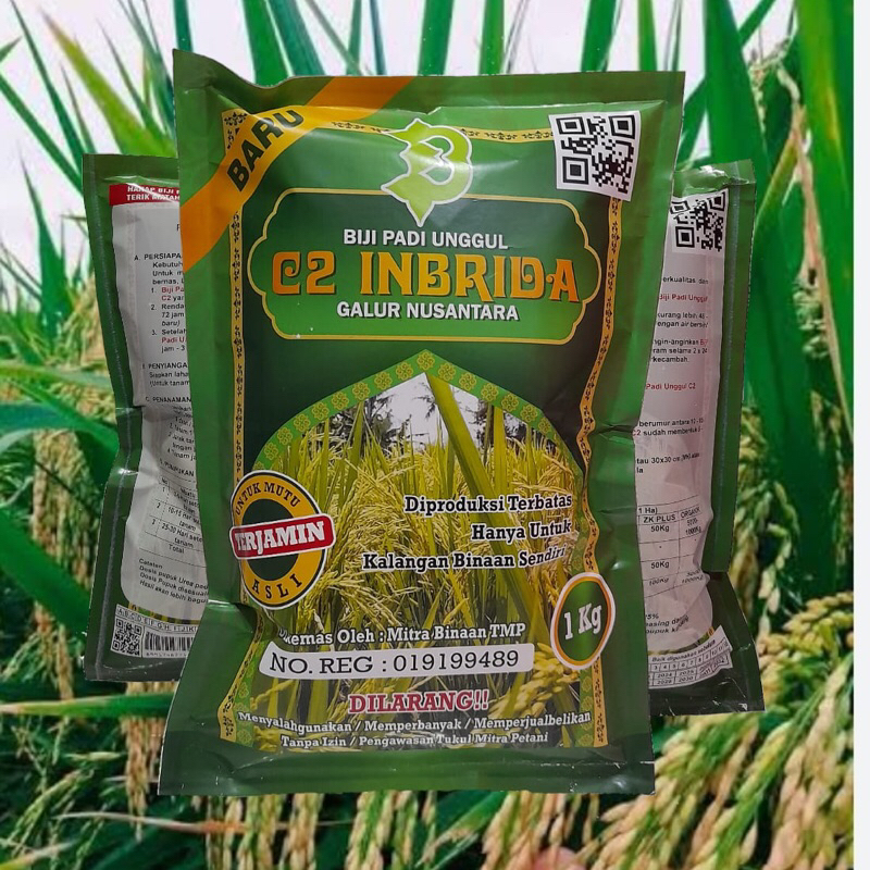 Biji Padi Unggul C2 Inbrida Kemasan 1 Kg Original