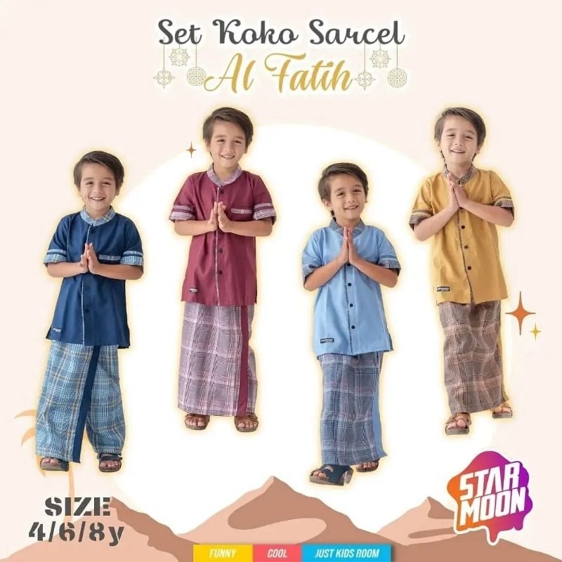 SETELAN KOKO ANAK - SET KOKO SARUNG CELANA - BAJU SETELAN ANAK