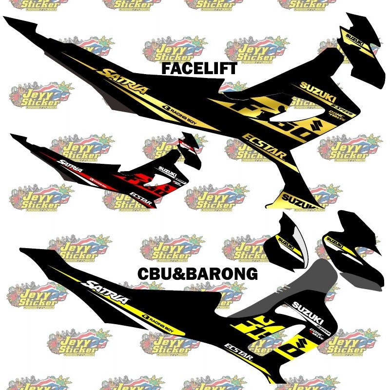 STRIPING STICKER SATRIA FU FACELIFT BARONG CBU CUSTOM SUKA SUKA