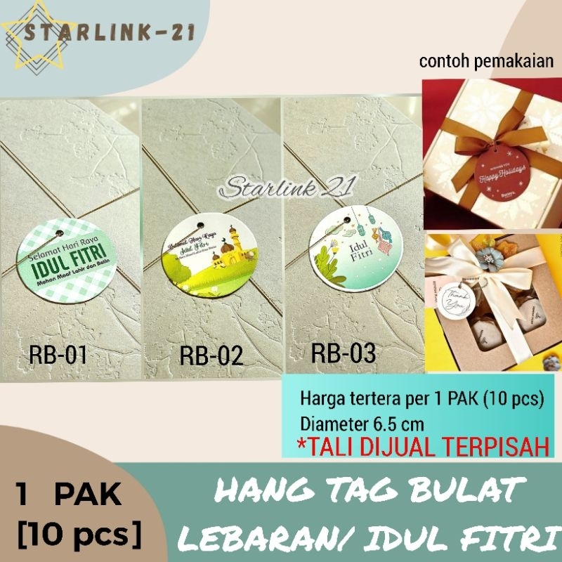 

[10 PCS] HANG TAG BULAT IDUL FITRI 6.5 cm | Hang Tag Dekorasi Hampers