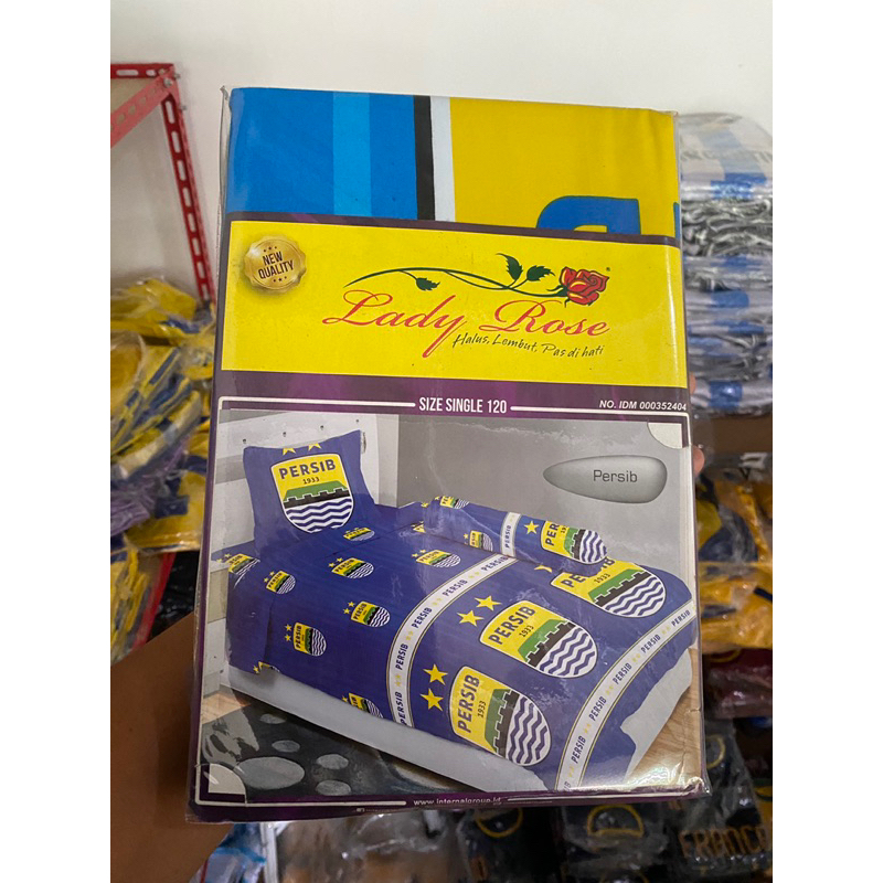 SIZE 120x200 sprei seprai bola motif persib bandung ladyrose high quality