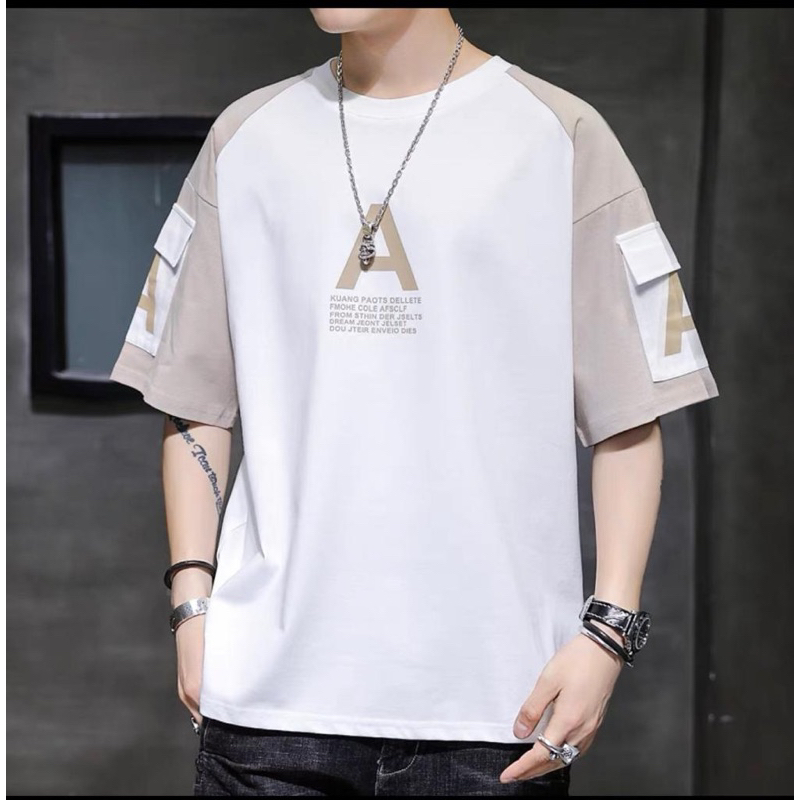 BAJU OVERSIZE PRIA ACOLE ATASAN TSHIRT COWOK KOREAN STYLE