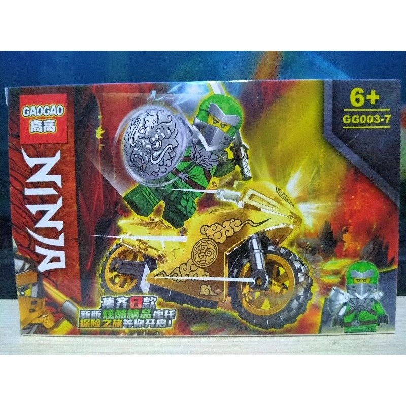 Mainan Lego Ninja+Motor Full Aksesoris Shinobi Marvel Super Hero