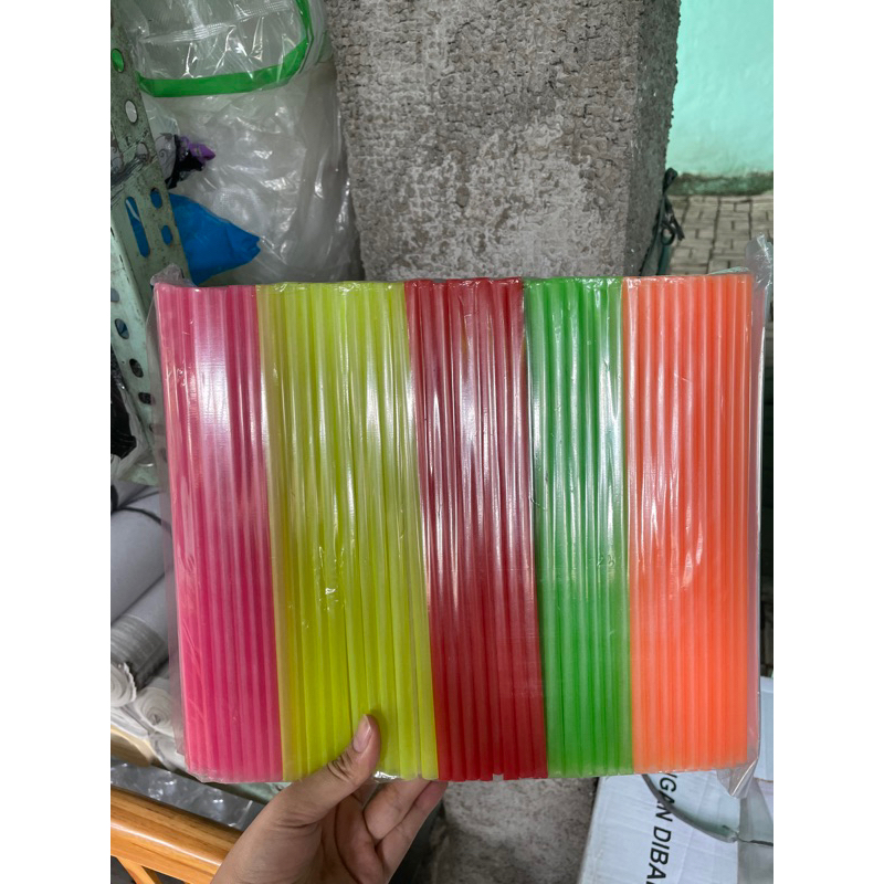Sedotan Kiloan / Sedotan Plastik Warna Warni