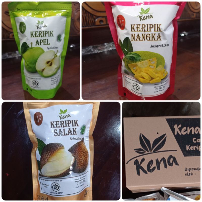 

Paket isi 9 keripik nangka apel salak 60 gram
