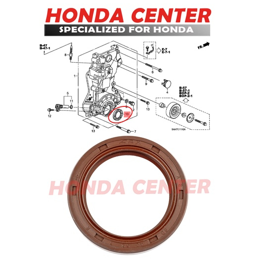 Seal crankshaft depan jazz city brio freed mobilio brv hrv crz city hatchback 2003 2004 2005 2006 2007 2008 2009 2010 2011 2012 2013 2014 2015 2016 2017 2018 2019 2020 2021 2022 2023