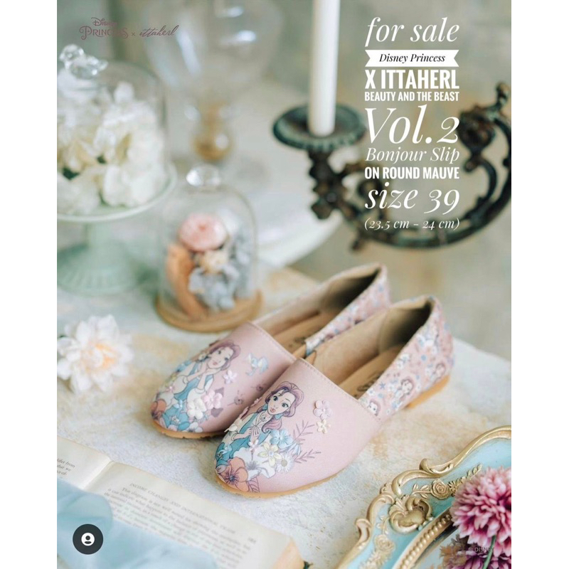 ITTAHERL X DISNEY PRINCESS - BONJOUR SLIP ON MAUVE size 39