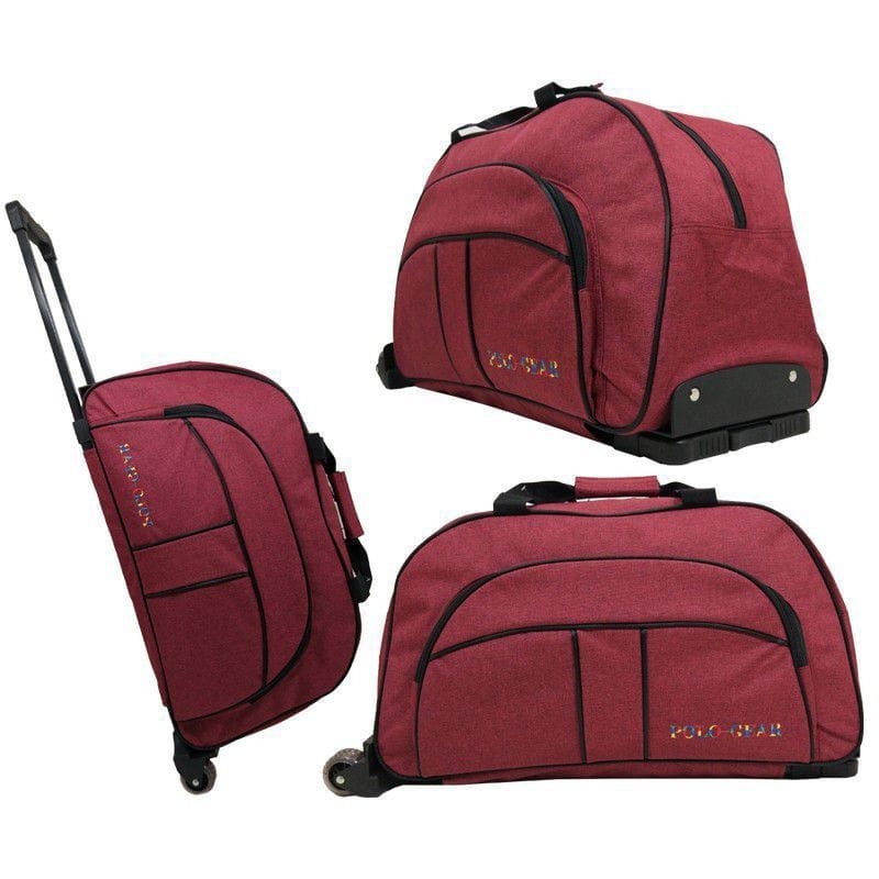 TRAVEL BAG TROLI KOPER CABIN POLO GEAR RODA ORIGINAL IMPORT
