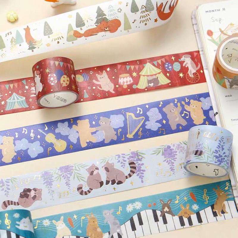

washi tape / masking tape foil animal