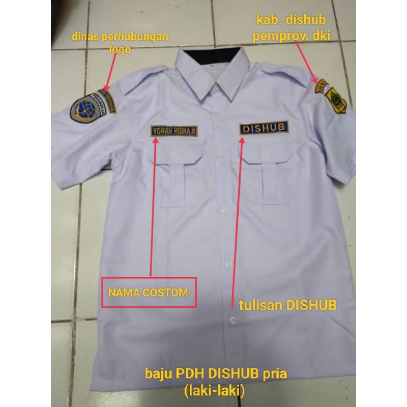 kemeja baju DISHUB dan KEMENHUB pdh COWOK DAN CEWEK