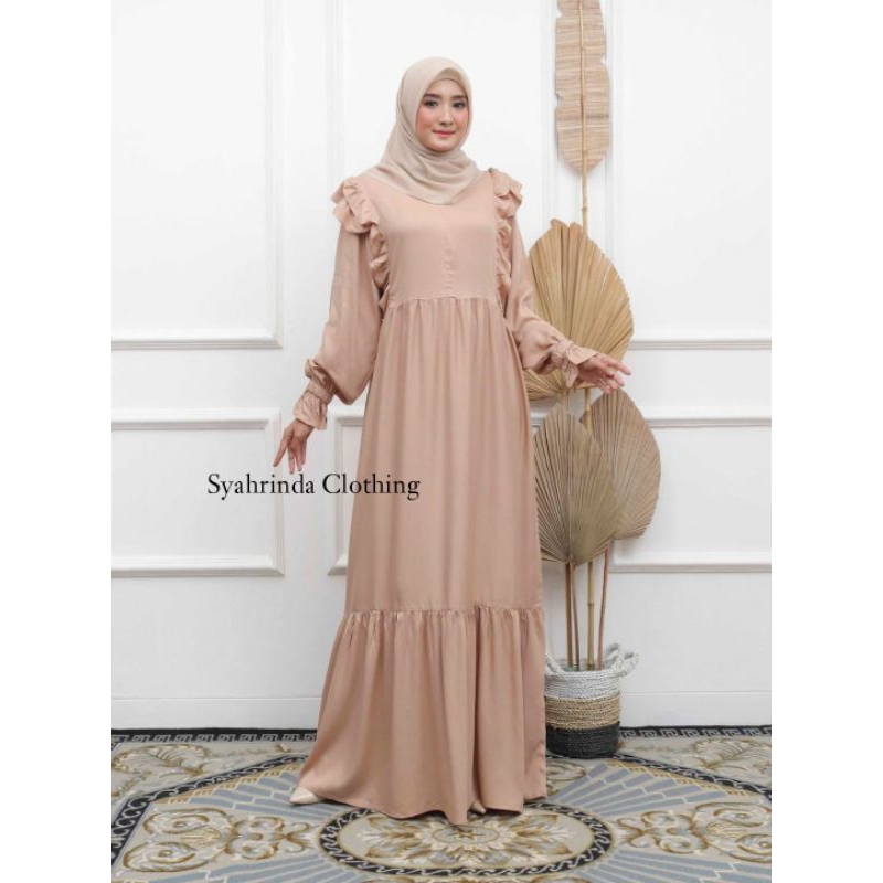 Gamis Panjang Polos Long Dress Premium Twill