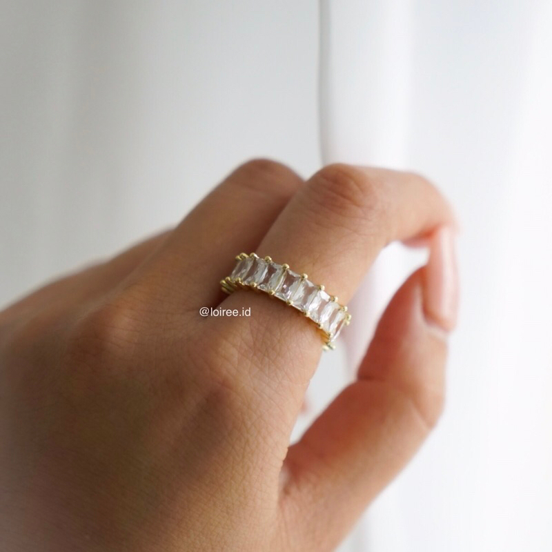 MONROE Ring | Everyday - Zirconia Paved Adjustable Band Ring - Cincin Wanita