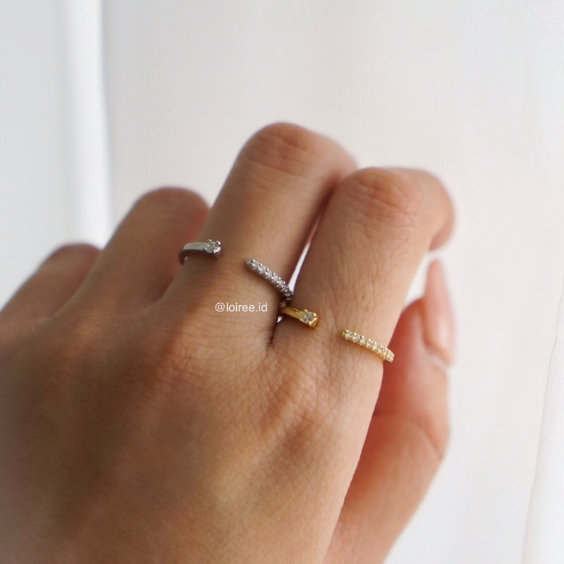 ABEL Ring | Everyday - Zirconia Adjustable Stacking Ring - Cincin Wanita