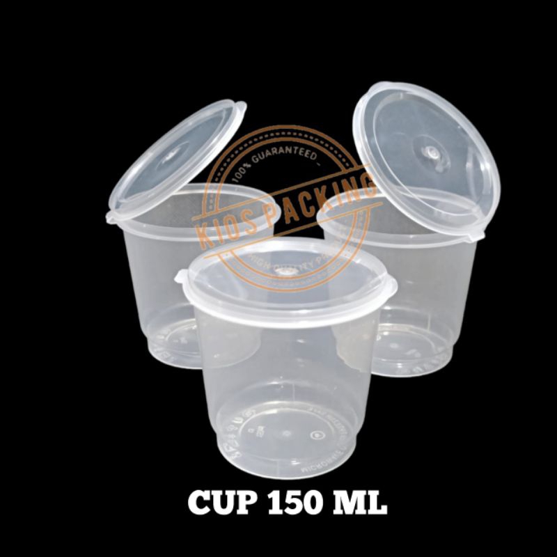 Thinwall Cup Merpati Puding 150ml Isi 25pcs / Cup Saos 150ml / Cup Sambel 150ml / Kotak Bulat Plastik 150ml Isi 25pcs