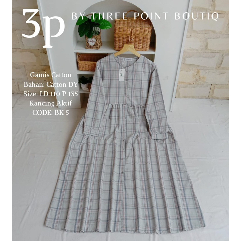 Jual gamis catton BK 3 point gamis model gamis terbaru model gamis simple tapi mewah baju gamis mode
