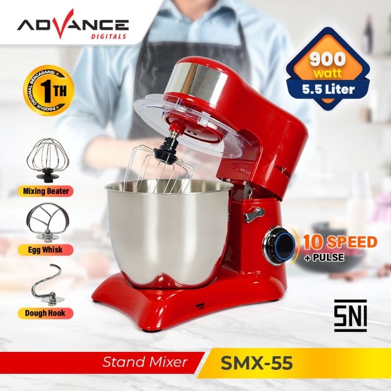 Advance Mixer Com 5.5 Liter Mangkok Stainless / Stand Mixer SMX 55