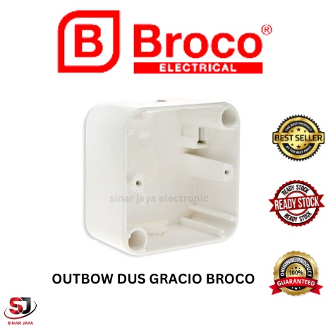 OUTBOW DUS BROCO / OUTBOW DUS STOP KONTAK & SAKLAR BROCO CREAM / PUTIH