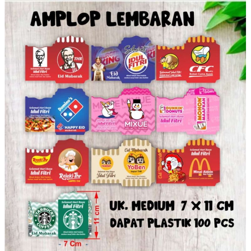 

READY STOK 1000pcs amplop (angpau) lebaran motih kekinian stok terbatas