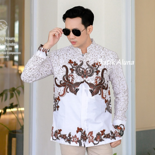 baju batik pria lengan panjang modern batik koko muslim
