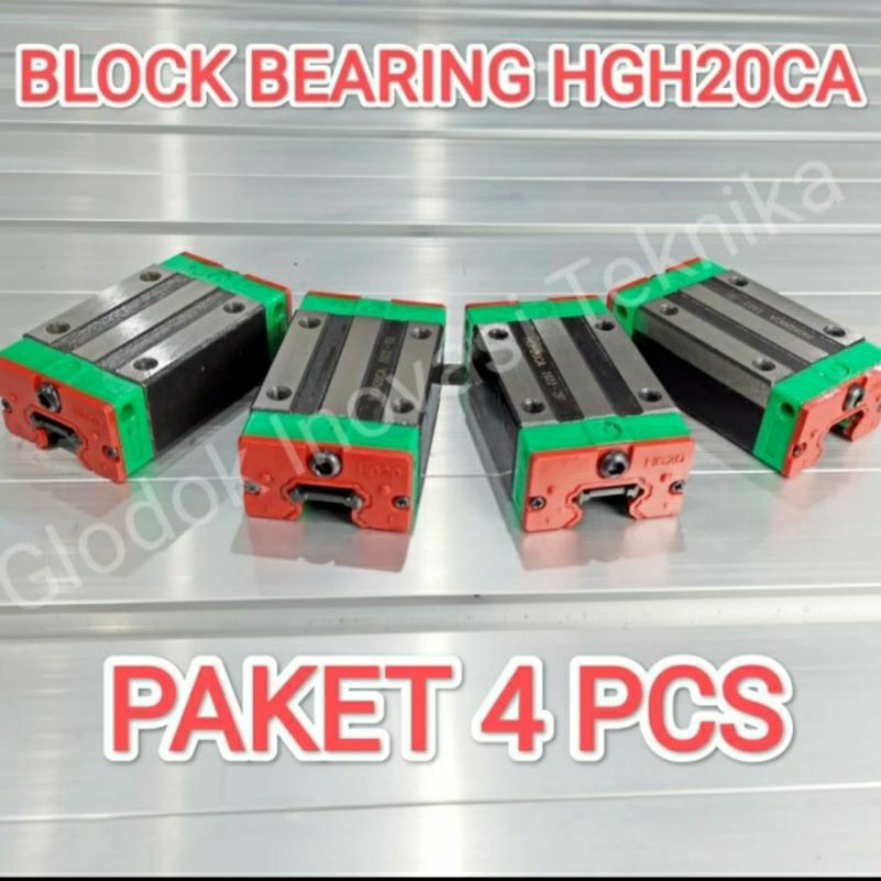 Linear guide bearing hgh 20 hgh20 hg20 20mm hgh20ca block -  PAKET 4