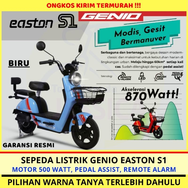 Sepeda Listrik Genio Easton S1 500 watt Electric Bike by United Bike
