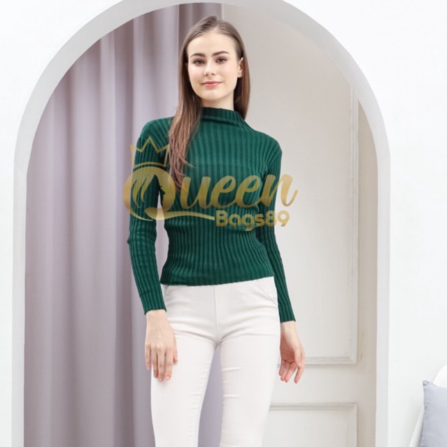 Queenbags89 baju outfit cewek baju atasan wanita baju Rajut Inner Knit Gita Tertleneck