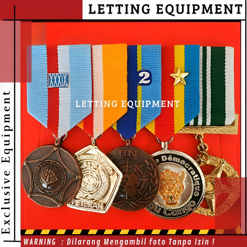 Satya lencana Tanda Jasa PDU Santi Darma veteran Monusco Congo Pakistan satu set Promo Terbaru Perle