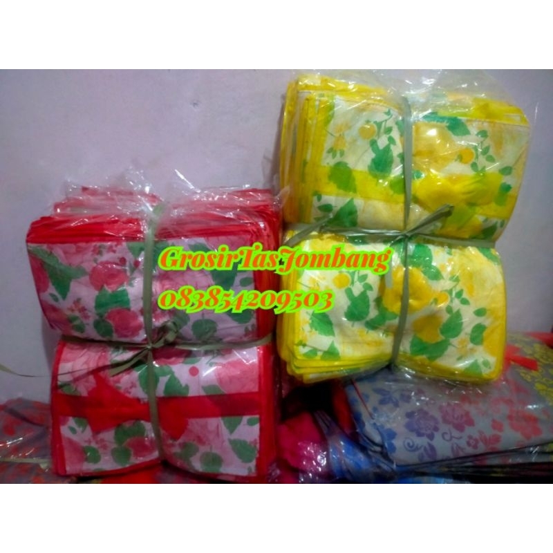 (1 pack isi12pcs) Grosir Tas Parcel Lebaran / Tas Idul fitri/ Tas Hajatan / Tas kain sponbound