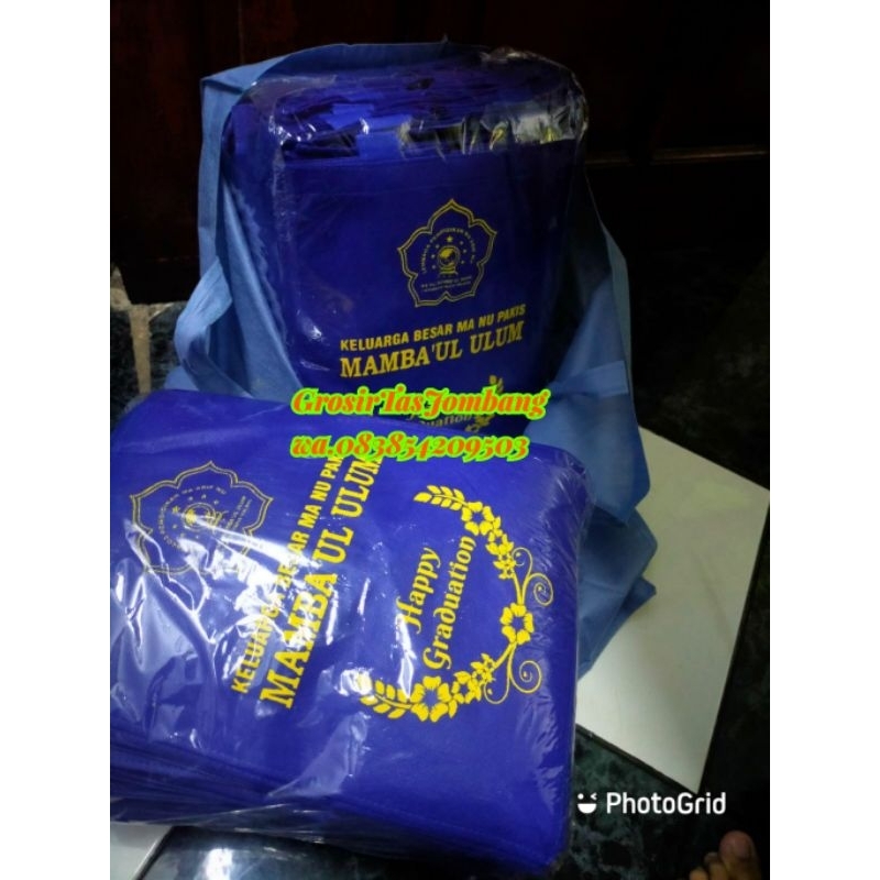 (1 pack isi12pcs) Grosir Tas Parcel Lebaran / Tas Idul fitri/ Tas Hajatan / Tas kain sponbound