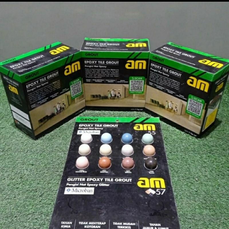 AM Epoxy Tile Grout AM-55 Pengisi Nat Waterproof