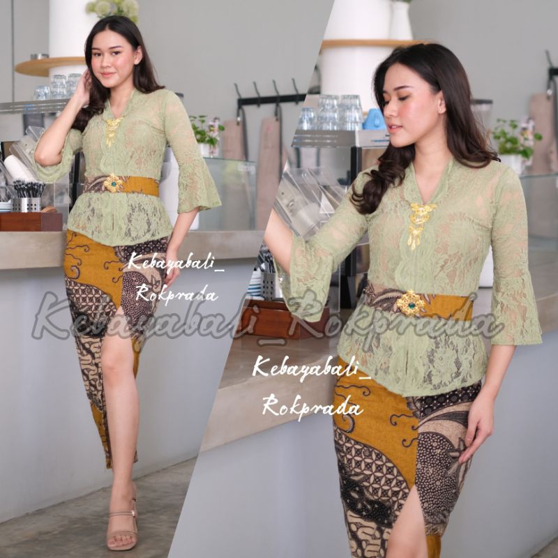 KEBAYA BALI KARTINI LIPAT TEROMPET 7/8 KEBAYA MODERN MURAH