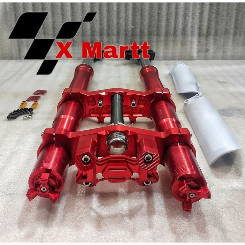 Shock Depan USD / Up Side Down Kawasaki KLX 150 Dan Dtracker 150 Wilwood Full CNC