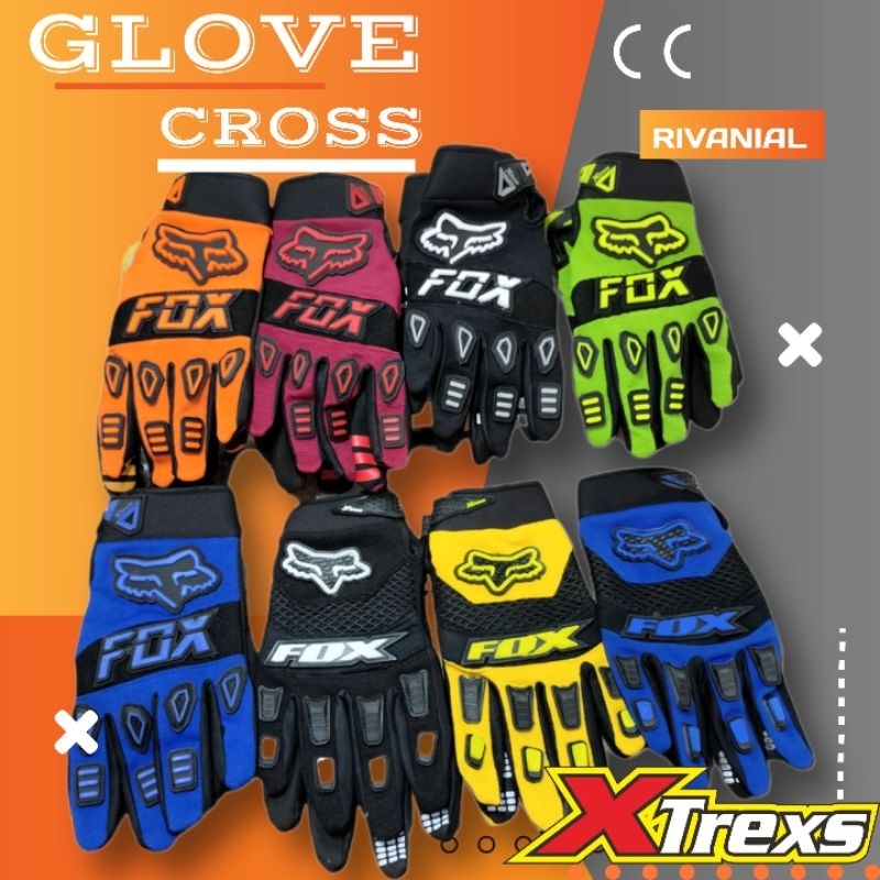 Motor Cross Trail Sarung Tangan Foxx Lokal Glove Xtrexs  Racing/ Sarung Tangan Trail cross