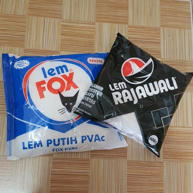 LEM PUTIH FOX / RAJAWALI untuk plamir , kayu dan kertas isi 600 gram