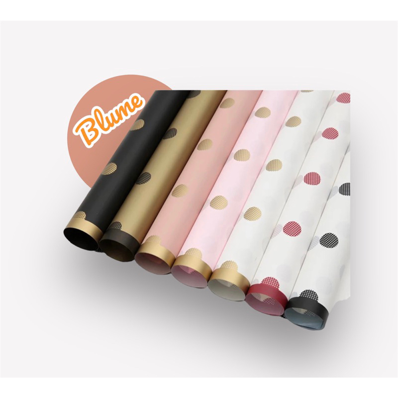 

cellophane polkadot [5lembar] / wrapping flower/ kertas wrapping/ kertas kado