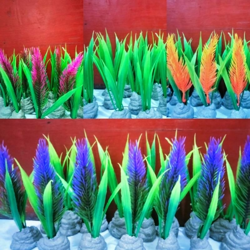 Tanaman Plastik Lavender Bunga Lavender Hiasan Aquarium.