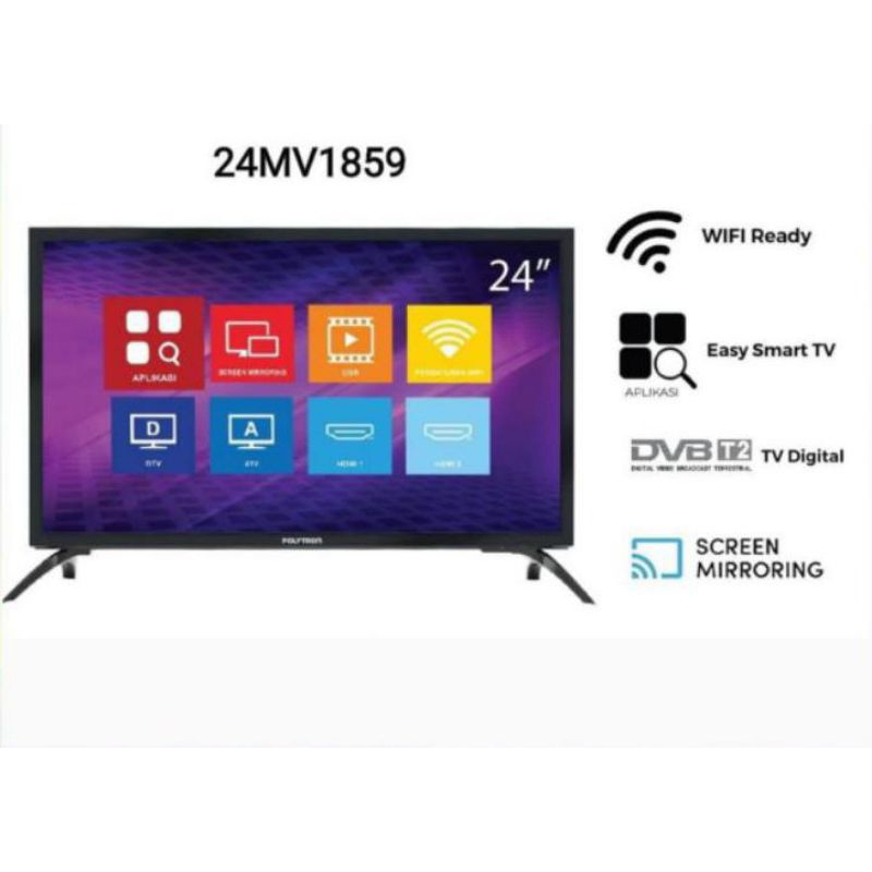 TV LED DIGITAL SMART TV POLYTRON 24 INCH 24CV1869 ORIGINAL BISA YOUTUBE