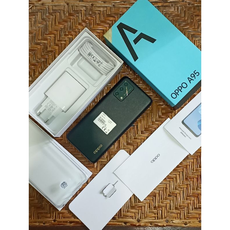 READY SECOND LIKE NEW 100%OPPO A95 NFC RAM 8+5/128GB FULLSET ORIGINAL GARANSI RESMI OPPO INDONESIA
