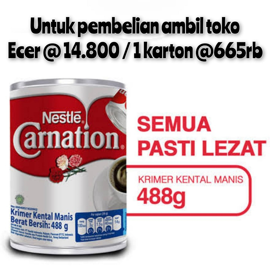 

CARNATION SUSU KENTAL MANIS KALENG NESTLE 488gram