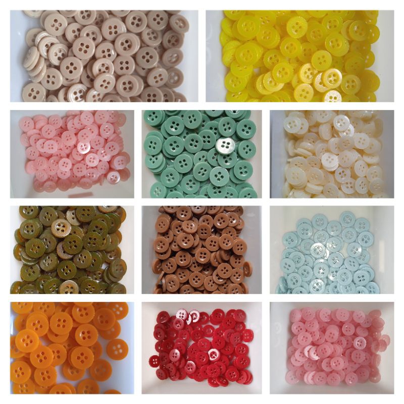 kancing kemeja lubang 4 per lusin / kancing baju 11 mm part 2