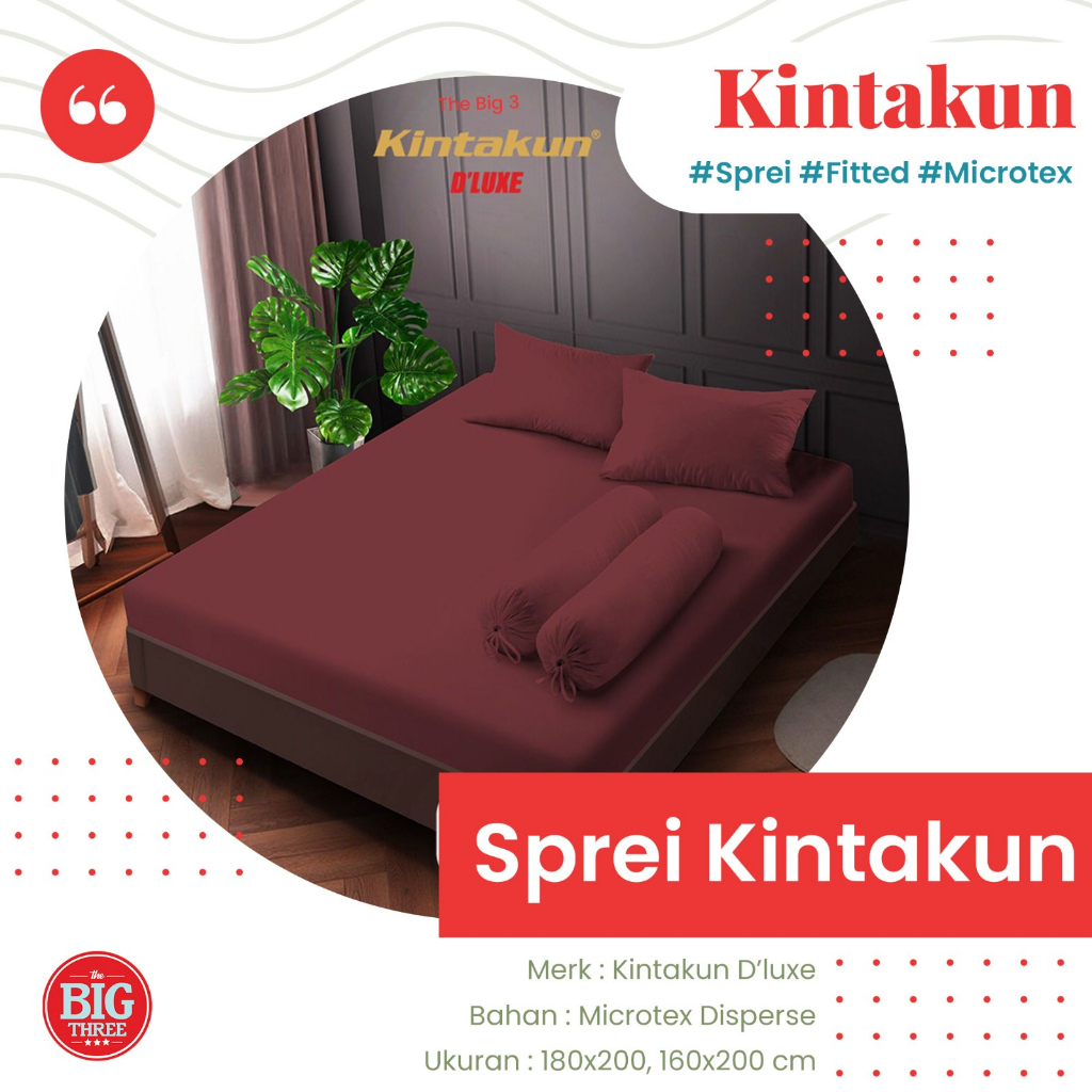 Sprei Kintakun 180x200 / 160x200  Navy ungu pink putih Merah abu Ungu Anemone Biscotti Ivy Lavender Northern Snorlax - King 180 160 Polos Emboss Embos SP Dluxe TBT