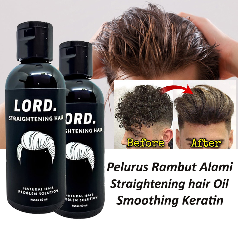 Lord Pelurus Rambut Alami Straightening Hair Pria Tanpa Catok